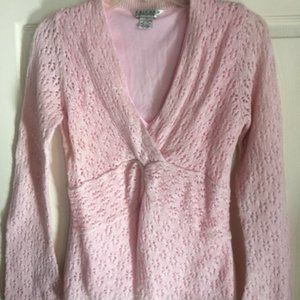 Uniform Sweater Women's Pink Soft Lined Size S
